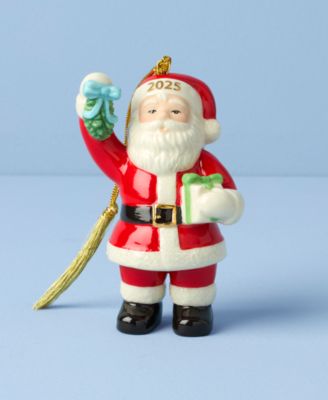 2025 Santa with Mistletoe Ornament