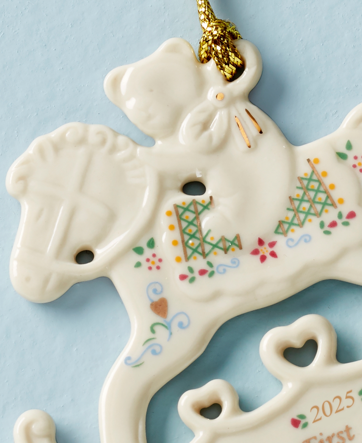 Lenox 2025 Baby's 1st Christmas Rocking Horse Ornament