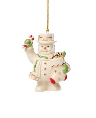 Lenox - 2025 Snowman with Stocking Ornament