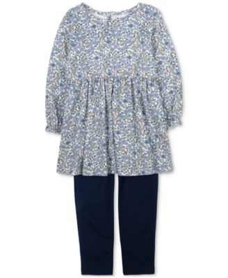 Baby Girls Style Me Your Way Floral Shirt, Dress & Leggings, 3 Piece Set