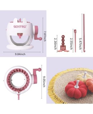 22-Needle Pink Knitting Machine | Easy DIY Scarves & Hats | Fast Beginner & Kid-Friendly Craft Kit