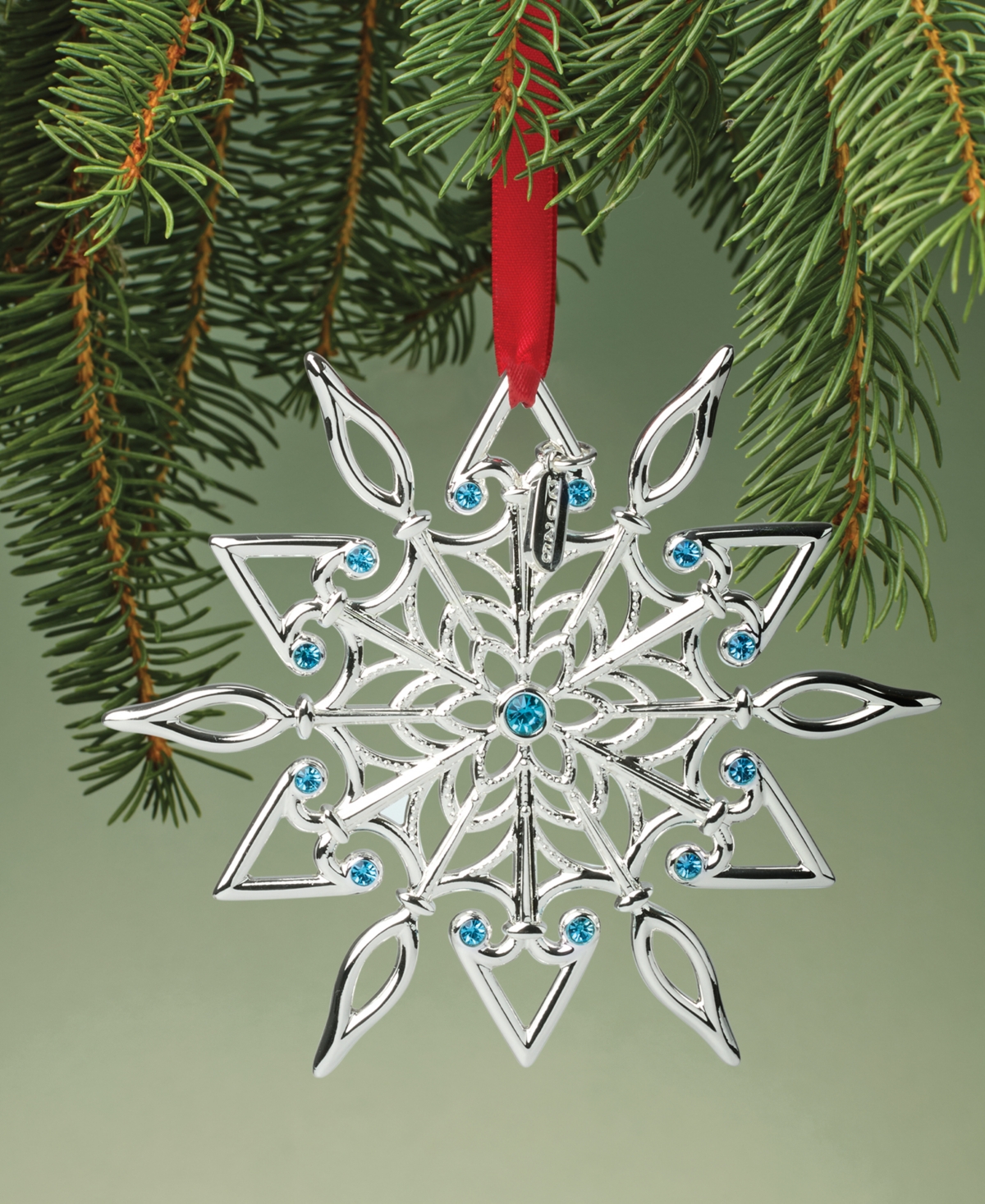 Lenox 2025 Snow Majesty Silverplate Ornament, 21st Edition In Silver