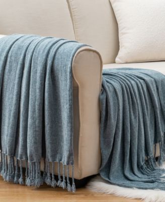 Fringe Tassels Chenille Throw, 50" x 60"