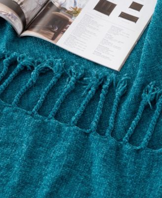 Fringe Tassels Chenille Throw, 50" x 60"