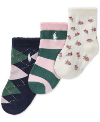Polo Ralph Lauren - Baby Girls 3-Pk. Preppy Socks