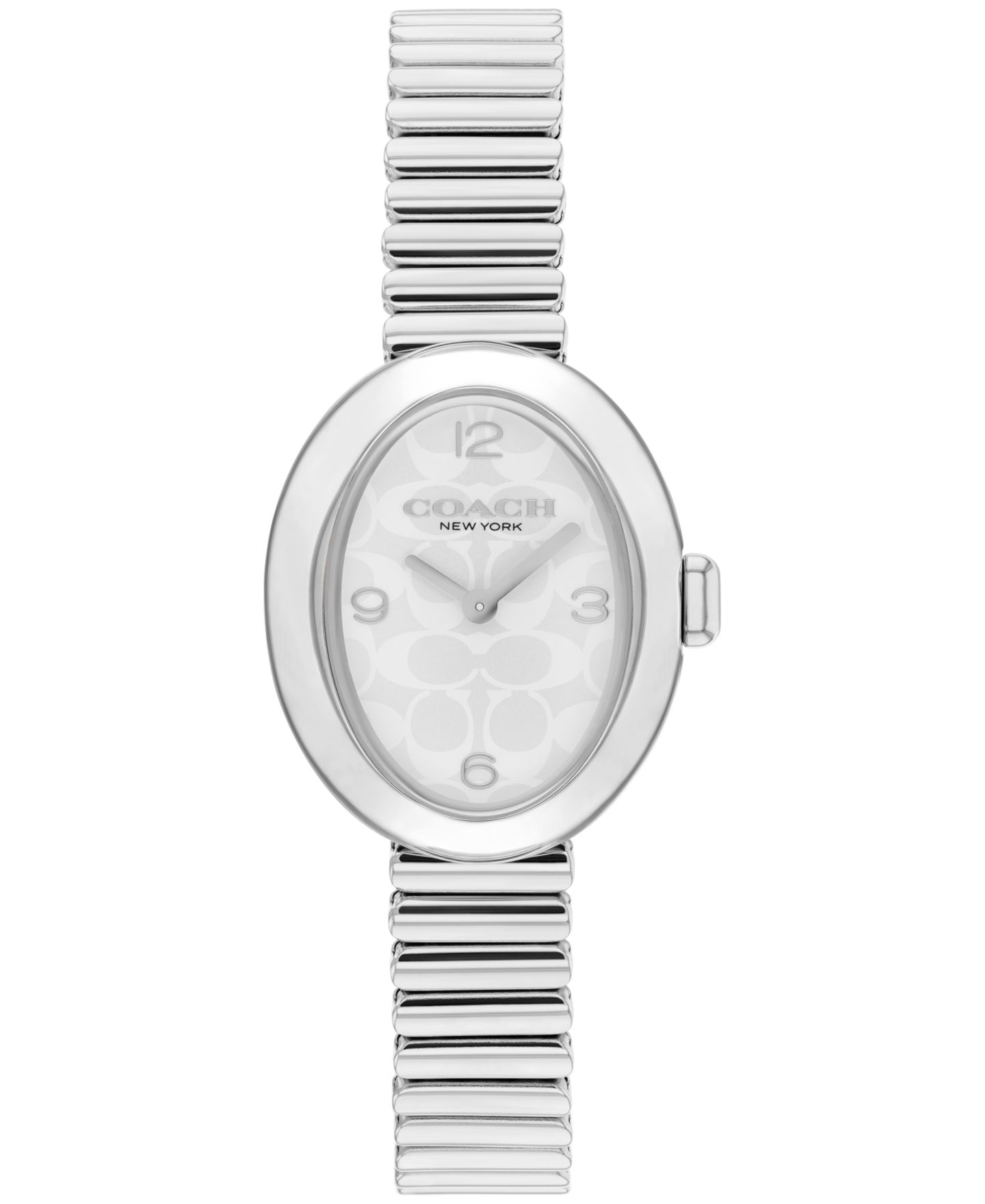 Женские часы COACH Sammy Silver Tone Stainless Steel Stretch Bracelet Watch, 22.5mm — фото 1