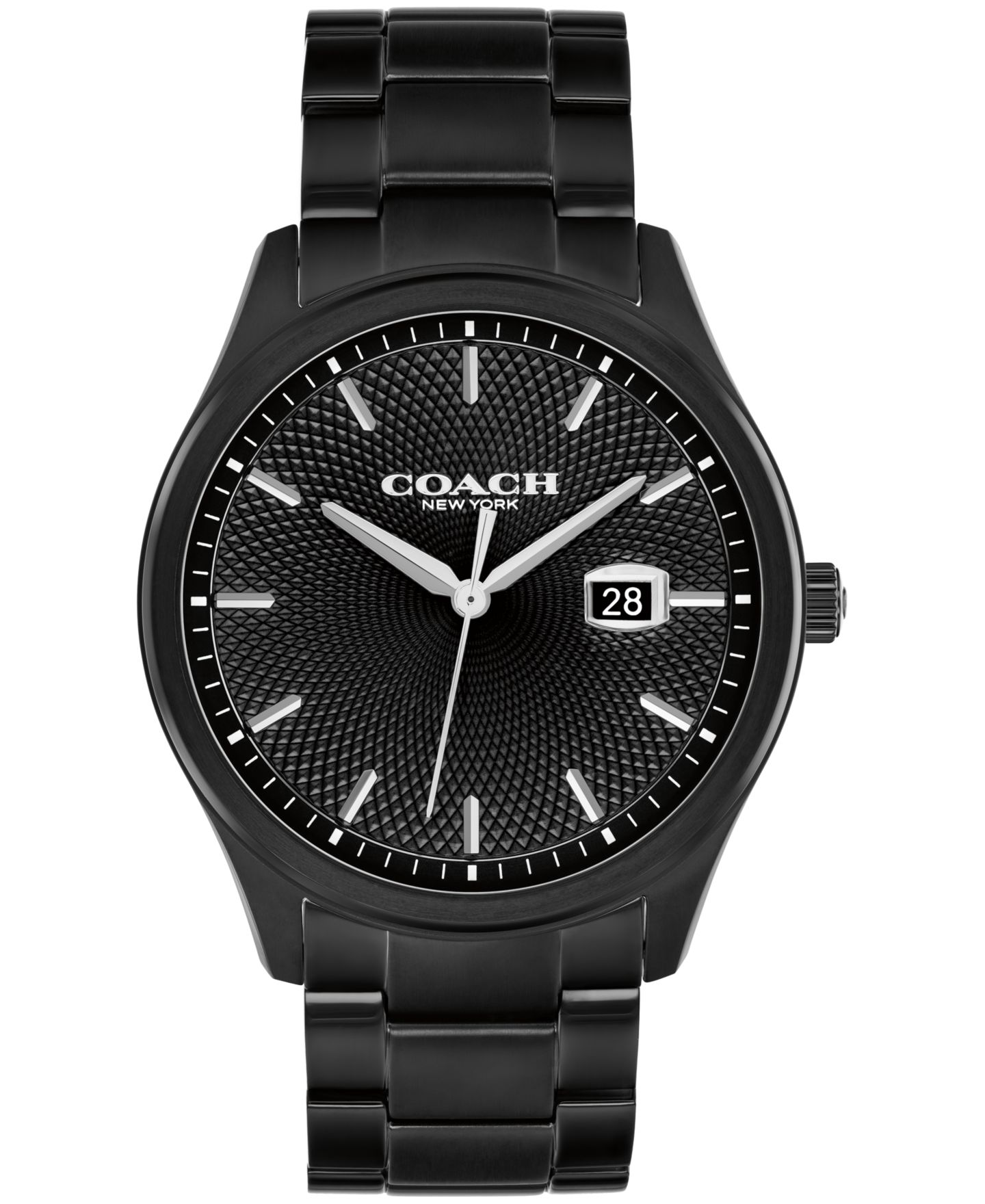 Мужские часы Coach Oliver Black IP Stainless Steel Bracelet Watch, 41mm — фото 1