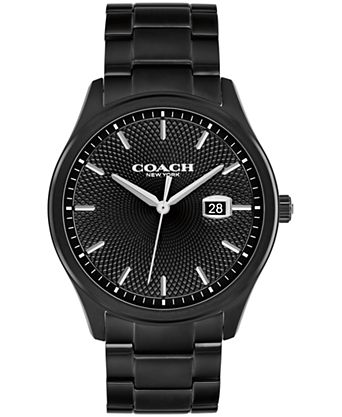 Men's Oliver Black IP Stainless Steel Bracelet Watch, 41mm