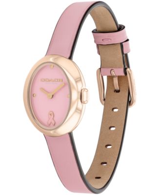 Women's Sammy Pink Leather Strap Breast Cancer Awareness Watch, 22.5mm