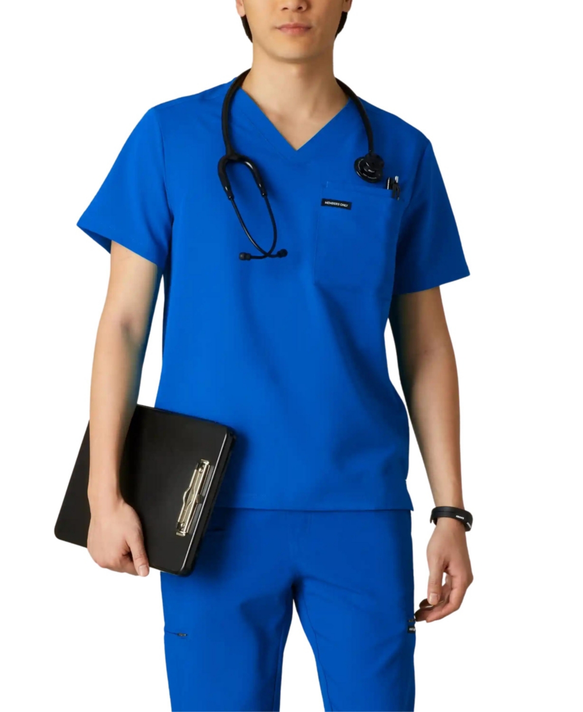 Brighton 3-Pocket Scrub Top for Men - Royal green
