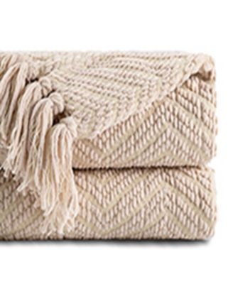 Herringbone Chenille Knit Throw, 50" x 60"