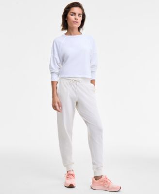 Women's Relaxed High-Rise Fleece Joggers, Macy's Exclusive 