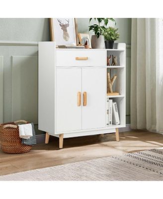 Floor Storage Cabinet Free Standing Cupboard Chest with 1 Drawer