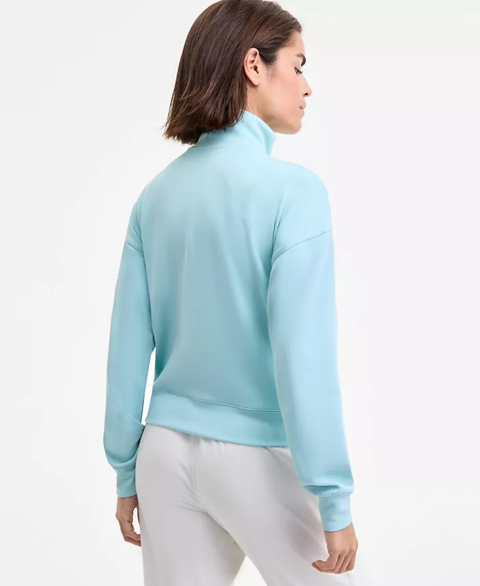 Women's Relaxed Butter Soft Funnel-Neck Zip-Front Sweater - thumbnail 4