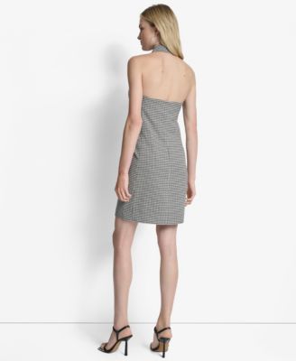 Women's Double-Breasted Short Sleeveless Dress