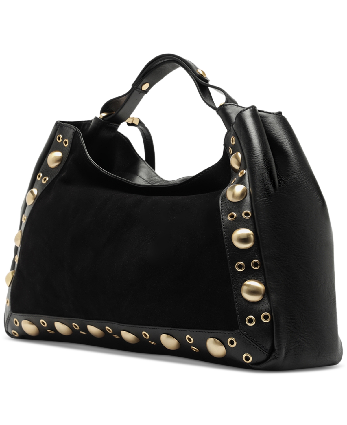 Arezzo Owen Medium Suede Tote In Black