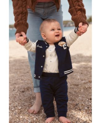 Baby Boys Cotton Varsity Freshman Little Jacket, Bodysuit & Pants, 3 Piece Set