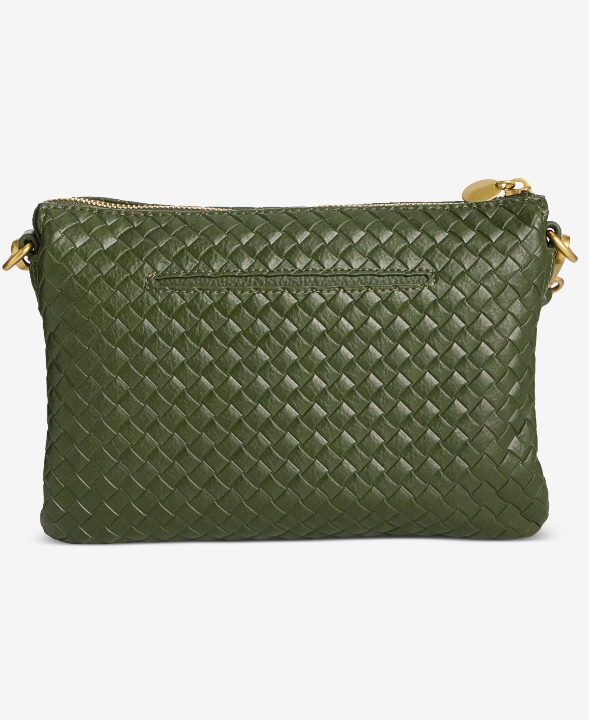 Style & Co Small Woven Double Compartment Crossbody, Macy's Exclusive In Green
