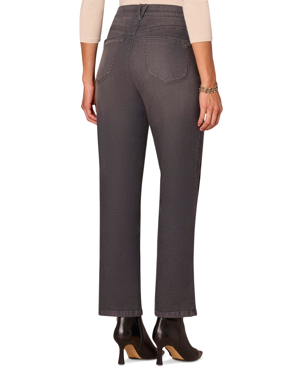 Democracy Women's High-rise Straight-leg Ankle Jeans In Gray