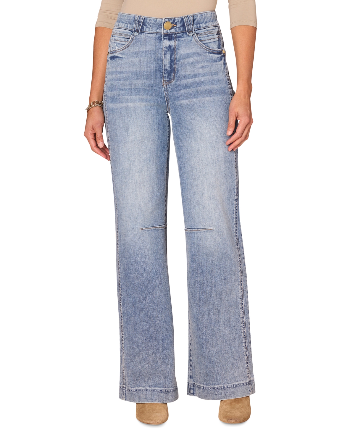 Democracy Women's High-rise Ab-solution Wide-leg Jeans In Blue