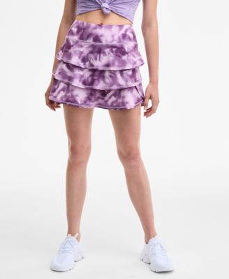 Women's Relaxed Smoky Dye Jersey Flounce Skort, Macy's Exclusive 
