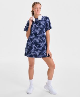 ID Ideology - Women's Relaxed Smoky Dye Crewneck T-Shirt Dress