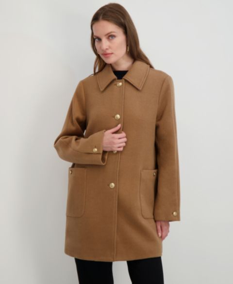 Женские куртки Tahari Collared Single-Breasted Coat