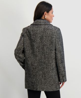 Women's Notched-Collar Button-Front Coat