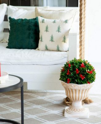 22" UV Resistant Artificial Christmas Ball in Classic Decorative Planter Indoor and Outdoor