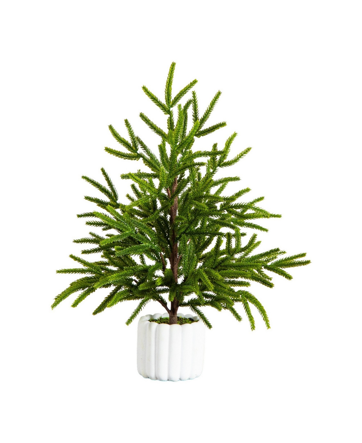 Nearly Natural 22in. Artificial Real Touch Norfolk Island Pine In In Green