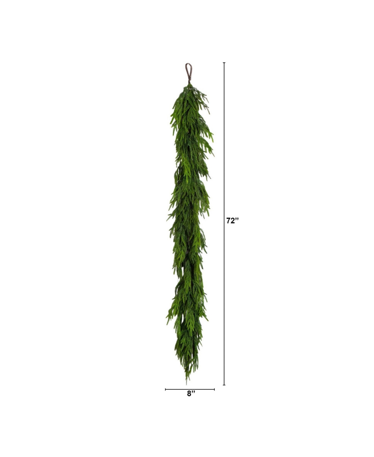 Nearly Natural 6" Artificial Touch Norfolk Island Pine Garland With Natural Look In Green