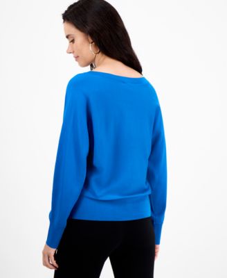 Petite Lightweight Boat-Neck Sweater, Macy's Exclusive