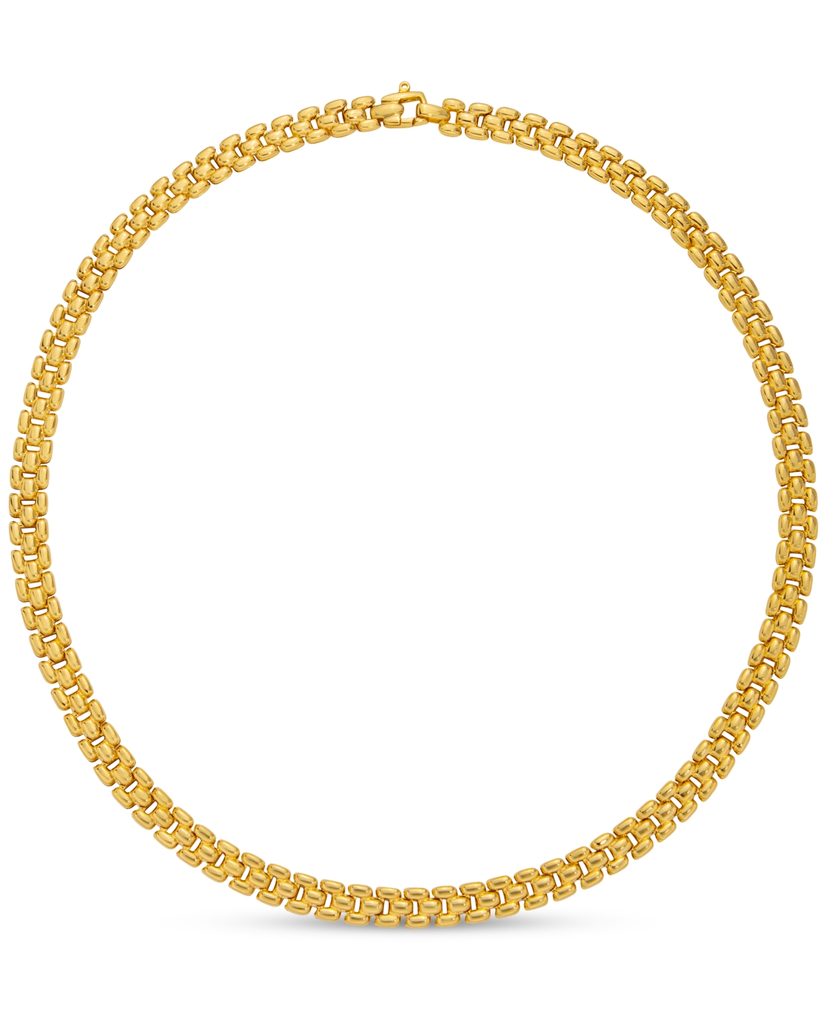 Macy's Panther Chain Link 18" Collar Necklace In 14k Gold In Gold