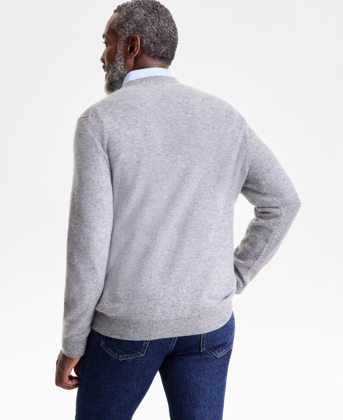 Club Room Men's Crewneck 100% Cashmere Sweater, Macy's Exclusive In Blue