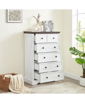 Freestanding Bathroom Cabinet Clothes Storage with 6 Drawers