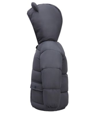 Baby Boys Sherpa Fleece Lined Puffer Jacket 6-24M