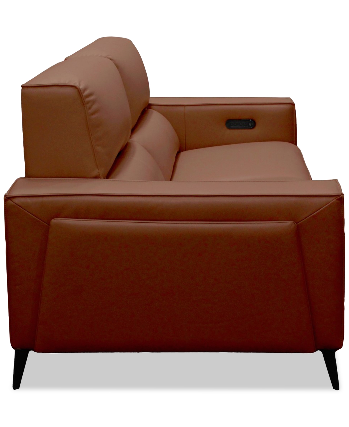 Macy's Neiwert 2-pc. Leather Sofa Sectional With 2 Power Recliners In Brown