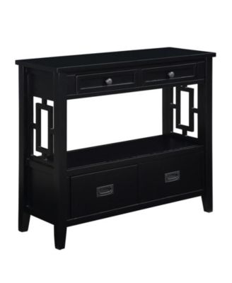 CASAINC 36" Cabinet Pine Wood Console Table with 4 Drawers & 1 Storage Shelf