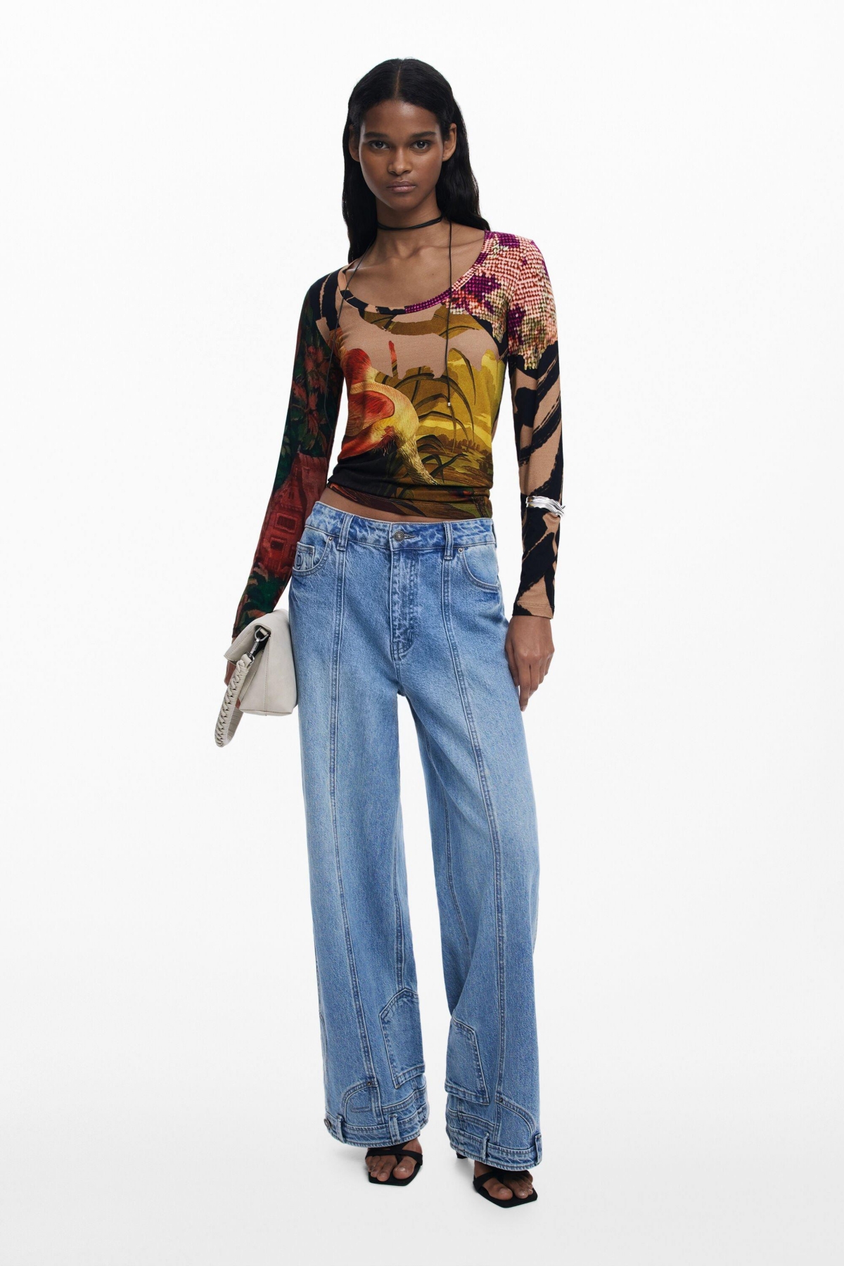 Desigual Women's T-shirt Designed By Mr. Christian Lacroix In Brown