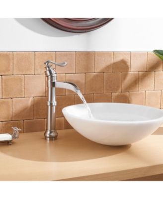 Waterfall Single Hole Single-Handle Vessel Bathroom Faucet With Supply Line in Oil Rubbed Bronze