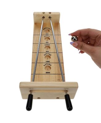 Mini Shoot The Moon - a Classic 1940's Nostalgia Game - Solid Natural Wood - 9 inch travel version