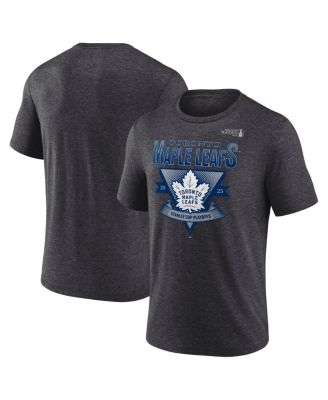 Fanatics - Men's&nbsp;Heather Charcoal Toronto Maple Leaf's 2025 Stanley Cup Playoffs Crossbar Tri-Blend T-Shirt