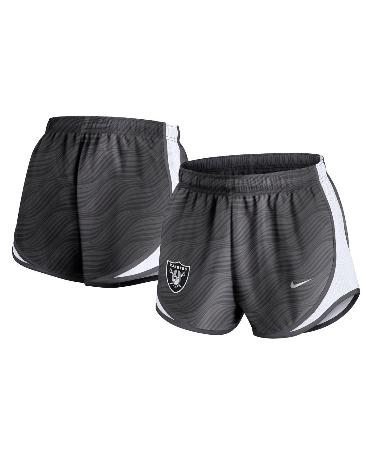 Women's Anthracite Las Vegas Raiders Tempo Performance Shorts - Anthracite
