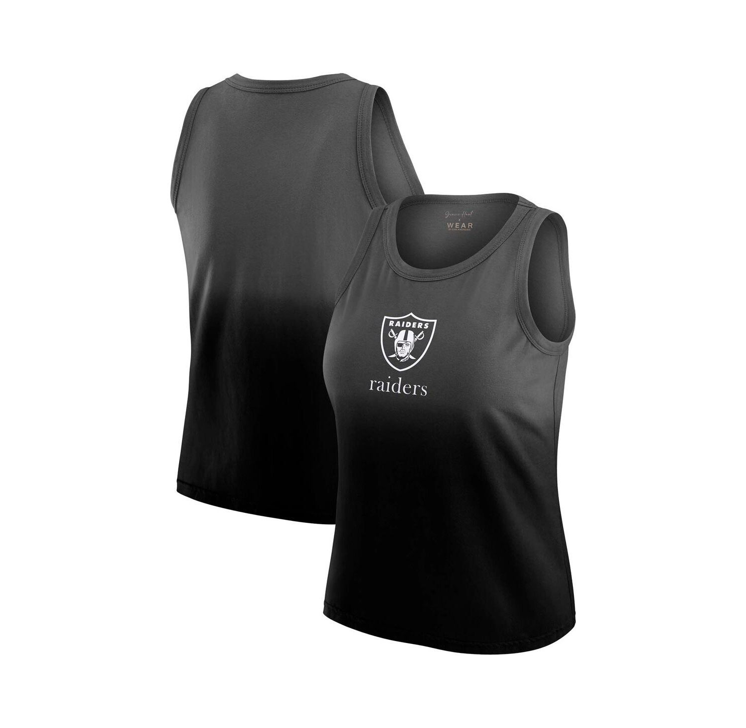 Women's x Gracie Hunt Black Las Vegas Raiders Ombre Tank Top