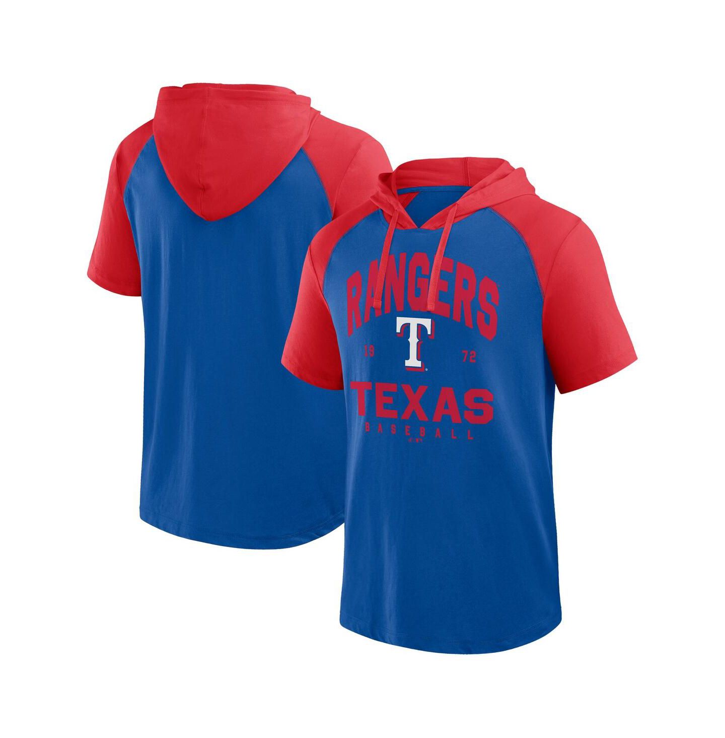 Мужское худи Logo Athletic Royal Texas Rangers Prime Raglan Short Sleeve T-Shirt — фото 1