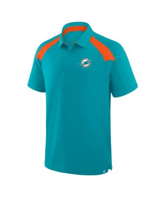 Men's&nbsp;Aqua Miami Dolphins Back Around Raglan Polo Shirt