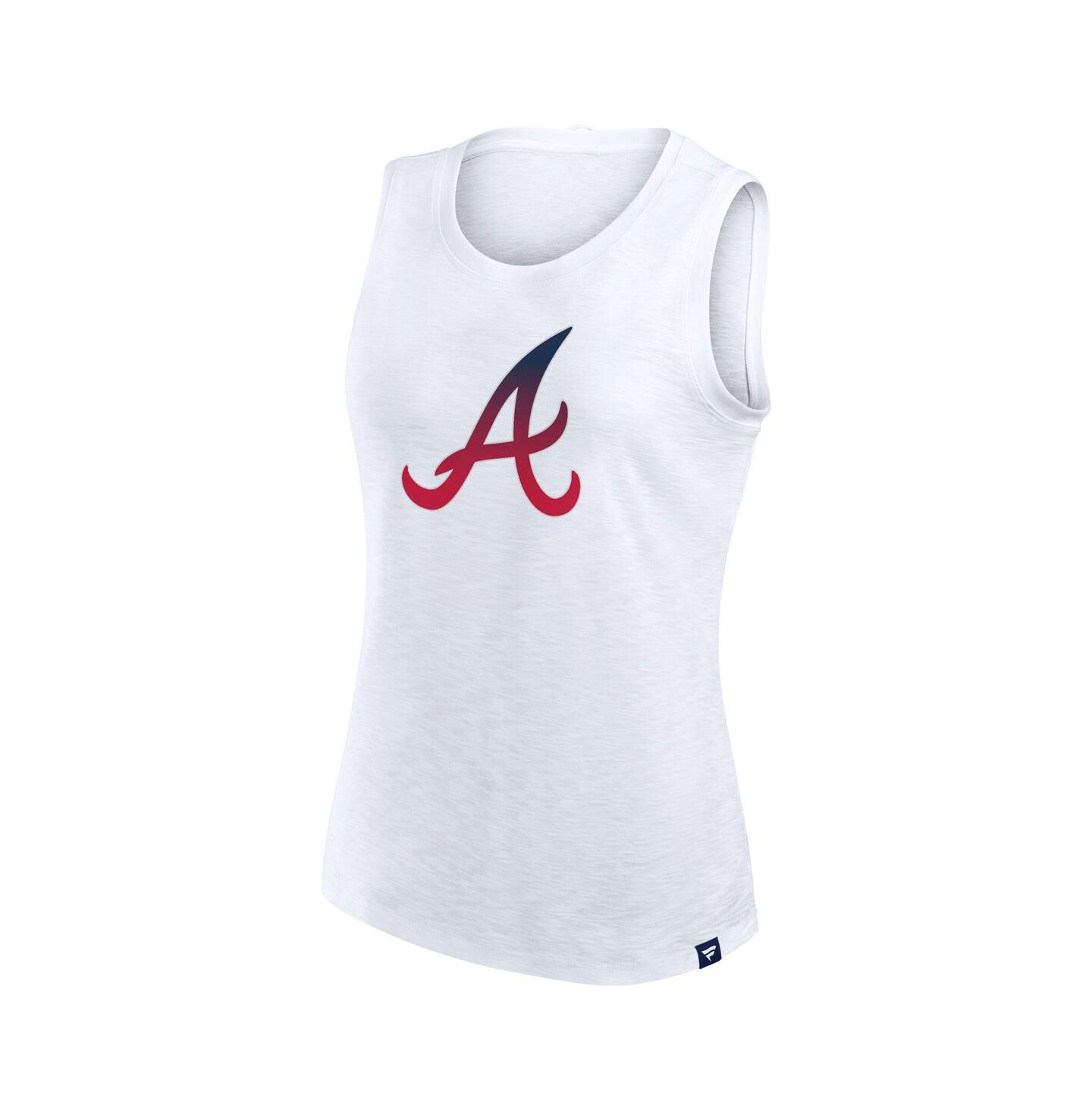 Женский топ Fanatics White Atlanta Braves Activate Slub — фото 3