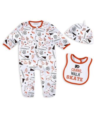 WEAR by Erin Andrews - Baby Boys and Girls Philadelphia Flyers Sleep and Play Sleeper with Bib Set