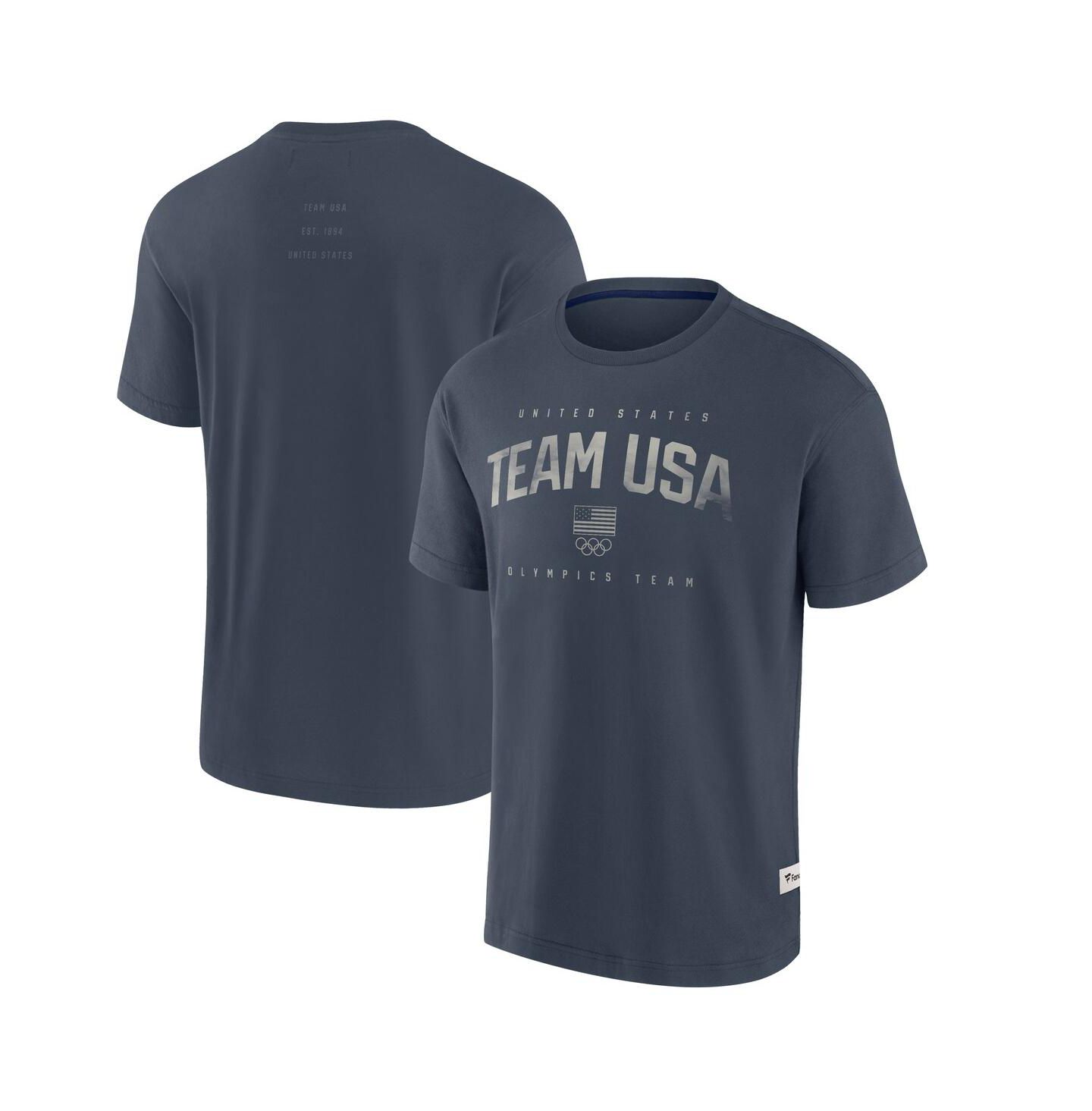Мужская футболка Fanatics Navy Team USA Elements Weathered Tonal Future Ground — фото 1
