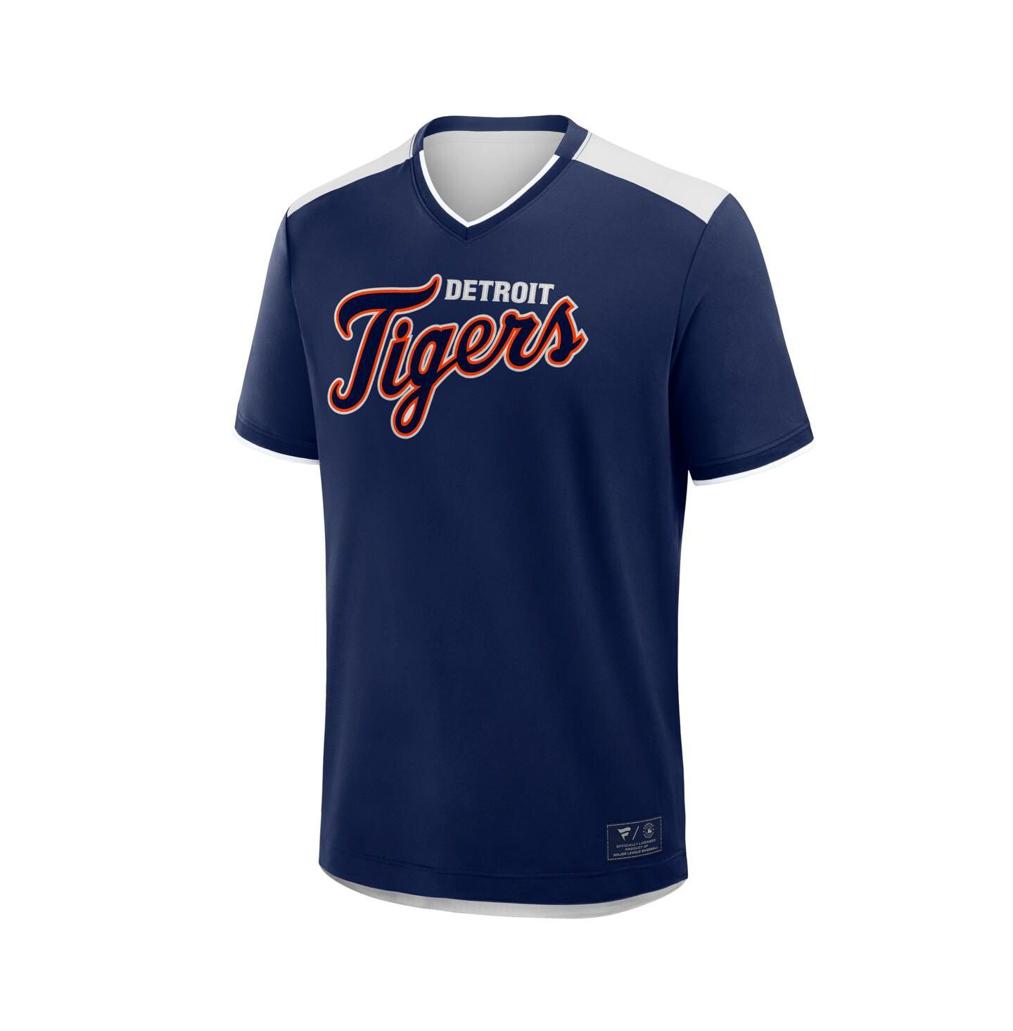 Мужская футболка Fanatics Navy Detroit Tigers Walk Off V-Neck — фото 3